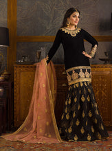Load image into Gallery viewer, ZAINAB CHOTTANI VELVET COLLECTION &#39;21 | HUSNA Black Velvet salwar kameez UK, Embroidered Collection at our Pakistani Designer Dresses Online Boutique. Pakistani Clothes Online UK- SALE, Zainab Chottani Wedding Suits, Luxury Lawn &amp; Bridal Wear &amp; Ready Made Suits for Pakistani Party Wear UK on Discount Price