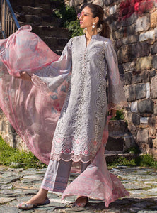 ZAINAB CHOTTANI CHIKANKARI 2021 FERIHA-8B Grey Dress with Swarovski Crystals and Embroidered Chiffon Fabric. LebaasOnline has Zainab Chottani Pakistani PAKISTANI DESIGNER DRESSES MARIA B M PRINT UK for Online Shopping Worldwide delivering to the UK Birmingham and USA selling 100% original Pakistani Designer Wedding