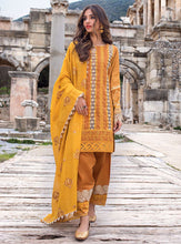 Load image into Gallery viewer, ZAINAB CHOTTANI CHIKANKARI 2021 GUZEL-7B Yellow Dress with Swarovski Crystals and Embroidered Chiffon Fabric. LebaasOnline has Zainab Chottani Pakistani PAKISTANI DRESSES MARIA B M PRINT OFFICIAL for Online Shopping Worldwide delivering to the UK Birmingham and USA selling 100% original Pakistani Designer Wedding Suits