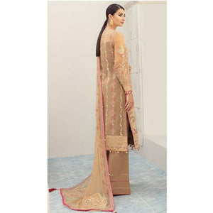 GULAAL | PREMIUM EMBROIDERED CHIFFON 21 | FALAK Beige Pakistani Designer dress @lebaasonline. The Pakistani Bridal dresses online UK can be customized at our place. We have various brands such as Maria B, Gulaal for Indian Wedding dresses online USA. Get Latest wedding collection '21 in USA, UK, France!