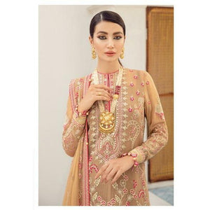 GULAAL | PREMIUM EMBROIDERED CHIFFON 21 | FALAK Beige Pakistani Designer dress @lebaasonline. The Pakistani Bridal dresses online UK can be customized at our place. We have various brands such as Maria B, Gulaal for Indian Wedding dresses online USA. Get Latest wedding collection '21 in USA, UK, France!
