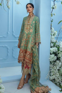 Nura - Luxury Festive Collection 21 | Green Organza dress is exclusively available @lebaasonline. The Pakistani Bridal dresses online USA includes various brands such as Maria B, Nura by Sana Safinaz. Indian Bridal dresses online UK can be customized for evening & Party wear. Get dresses in UK, USA, France at SALE!