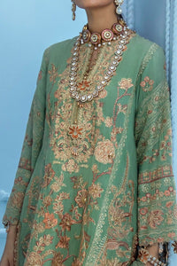 Nura - Luxury Festive Collection 21 | Green Organza dress is exclusively available @lebaasonline. The Pakistani Bridal dresses online USA includes various brands such as Maria B, Nura by Sana Safinaz. Indian Bridal dresses online UK can be customized for evening & Party wear. Get dresses in UK, USA, France at SALE!