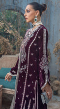Load image into Gallery viewer, ANAYA VELVET COLLECTION | VELOUR DE FETE &#39;21 | ZELDA | 04 Plum VELVET SALWAR SUITS DESIGNS  is available with us. We have various VELVET SALWAR SUITS DESIGNS in Maria B, Sana Safinaz, Anaya. The INDIAN VELVET SALWAR KAMEEZ can be customized and delivered at your doorstep in USA, Germany, Austria from Lebaasonline