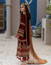 Load image into Gallery viewer, EMAAN ADEEL | VELVET COLLECTION &#39;21 | MAKHMAL EDIT 2 | Maroon Velvet Salwar suits design is flaunting this winter season. Various Velvet Salwar suits are available in Maria b, Emaan Adeel. You can get customized as Readymade velvet suits fitting. Get your Velvet Salwar kameez UK, USA, France, Germany from Lebaasonline