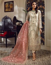 Load image into Gallery viewer, Buy EMAAN ADEEL | BELLE ROBE | VOL 2 | BL-01 Golden @LebaasOnline Net Embroidered had mirror work, New Indian &amp; Pakistani Designer Partywear Suits at our DESIGNER BOUTIQUE UK is available with us. INDIAN BRIDAL DRESSES ONLINE USA can be easily customized for evening/party wear. Get PAKISTANI DESIGNER DRESSES in USA