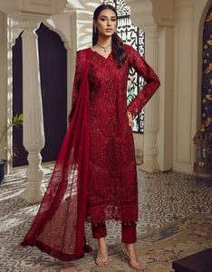 Buy EMAAN ADEEL | BELLE ROBE | VOL 2 | BL-02 Maroon @LebaasOnline Net Embroidered had mirror work, New Indian & Pakistani Designer Partywear Suits at our DESIGNER BOUTIQUE UK is available with us. INDIAN BRIDAL DRESSES ONLINE USA can be easily customized for evening/party wear. Get PAKISTANI DESIGNER DRESSES in USA