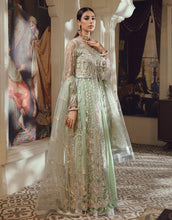 Load image into Gallery viewer, Buy EMAAN ADEEL | BELLE ROBE | VOL 2 | BL-03 Green @LebaasOnline Net Embroidered had mirror work, New Indian &amp; Pakistani Designer Partywear Suits at our DESIGNER BOUTIQUE UK is available with us. INDIAN BRIDAL DRESSES ONLINE USA can be easily customized for evening/party wear. Get PAKISTANI DESIGNER DRESSES in USA
