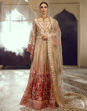 Load image into Gallery viewer, Buy EMAAN ADEEL | BELLE ROBE | VOL 2 | BL-10 Beige @LebaasOnline Net Embroidered had mirror work, New Indian &amp; Pakistani Designer Partywear Suits at our DESIGNER BOUTIQUE USA is available with us. INDIAN BRIDAL DRESSES ONLINE UK can be easily customized for evening/party wear. Get PAKISTANI DESIGNER DRESSES in USA