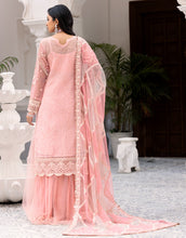 Load image into Gallery viewer, Buy EMAAN ADEEL | BELLE ROBE | EDITION 3 | Light Pink Dress @LebaasOnline Net Embroidered had mirror work, New Indian &amp; Pakistani Designer Partywear Suits at our DESIGNER BOUTIQUE UK is available with us PAKISTANI BRIDAL DRESSES ONLINE UK can be easily customized for evening/party wear. Get Express shipping in USA