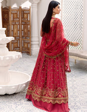 Load image into Gallery viewer, Buy EMAAN ADEEL | BELLE ROBE | EDITION 3 | Red Dress @LebaasOnline Net Embroidered had mirror work, New Indian &amp; Pakistani Designer Partywear Suits at our DESIGNER BOUTIQUE UK is available with us PAKISTANI BRIDAL DRESSES ONLINE UK can be easily customized for evening/party wear. Get Express shipping in USA, Norway