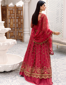 Buy EMAAN ADEEL | BELLE ROBE | EDITION 3 | Red Dress @LebaasOnline Net Embroidered had mirror work, New Indian & Pakistani Designer Partywear Suits at our DESIGNER BOUTIQUE UK is available with us PAKISTANI BRIDAL DRESSES ONLINE UK can be easily customized for evening/party wear. Get Express shipping in USA, Norway
