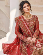Load image into Gallery viewer, Shop EMAAN ADEEL 2023 | ESH-04 at @lebaasonline Net Embroidered hand mirror work, New Indian Wedding dresses online USA &amp; Pakistani Designer Partywear Suits in the UK and USA at LebaasOnline. Browse new EMAAN ADEEL - MAHERMAH 2023 Sea Green Pakistani Dress &amp; Nikah dresses SALE at LebaasOnline.