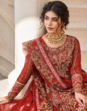 Load image into Gallery viewer, Shop EMAAN ADEEL 2023 | ESH-04 at @lebaasonline Net Embroidered hand mirror work, New Indian Wedding dresses online USA &amp; Pakistani Designer Partywear Suits in the UK and USA at LebaasOnline. Browse new EMAAN ADEEL - MAHERMAH 2023 Sea Green Pakistani Dress &amp; Nikah dresses SALE at LebaasOnline.