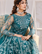 Load image into Gallery viewer, Shop EMAAN ADEEL 2023 | ESH-06 at @lebaasonline Net Embroidered hand mirror work, New Indian Wedding dresses online USA &amp; Pakistani Designer Partywear Suits in the UK and USA at LebaasOnline. Browse new EMAAN ADEEL - MAHERMAH 2023 Sea Green Pakistani Dress &amp; Nikah dresses SALE at LebaasOnline.