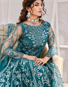 Shop EMAAN ADEEL 2023 | ESH-06 at @lebaasonline Net Embroidered hand mirror work, New Indian Wedding dresses online USA & Pakistani Designer Partywear Suits in the UK and USA at LebaasOnline. Browse new EMAAN ADEEL - MAHERMAH 2023 Sea Green Pakistani Dress & Nikah dresses SALE at LebaasOnline.