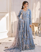 Load image into Gallery viewer, Shop EMAAN ADEEL 2023 | ESH-10 at @lebaasonline Net Embroidered hand mirror work, New Indian Wedding dresses online USA &amp; Pakistani Designer Partywear Suits in the UK and USA at LebaasOnline. Browse new EMAAN ADEEL - MAHERMAH 2023 Sea Green Pakistani Dress &amp; Nikah dresses SALE at LebaasOnline.