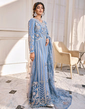 Load image into Gallery viewer, Shop EMAAN ADEEL 2023 | ESH-10 at @lebaasonline Net Embroidered hand mirror work, New Indian Wedding dresses online USA &amp; Pakistani Designer Partywear Suits in the UK and USA at LebaasOnline. Browse new EMAAN ADEEL - MAHERMAH 2023 Sea Green Pakistani Dress &amp; Nikah dresses SALE at LebaasOnline.