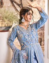 Load image into Gallery viewer, Shop EMAAN ADEEL 2023 | ESH-10 at @lebaasonline Net Embroidered hand mirror work, New Indian Wedding dresses online USA &amp; Pakistani Designer Partywear Suits in the UK and USA at LebaasOnline. Browse new EMAAN ADEEL - MAHERMAH 2023 Sea Green Pakistani Dress &amp; Nikah dresses SALE at LebaasOnline.