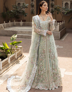 Shop EMAAN ADEEL MAHERMA BRIDAL VOL 2 2022 | MB-203 at @lebaasonline Net Embroidered hand mirror work, New Indian Wedding dresses online USA & Pakistani Designer Partywear Suits in the UK and USA at LebaasOnline. Browse new EMAAN ADEEL - MAHERMAH 2022 Green Pakistani Bridal Dress & Nikah dresses SALE at LebaasOnline.