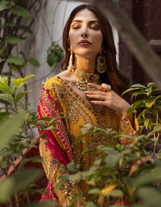Shop EMAAN ADEEL MAHERMA BRIDAL VOL 2 2022 | MB-204 at @lebaasonline Net Embroidered hand mirror work, New Indian Wedding dresses online USA & Pakistani Designer Partywear Suits in the UK and USA at LebaasOnline. Browse new EMAAN ADEEL - MAHERMAH 2022 Mustard Yellow Pakistani Dress & Nikah dresses SALE at LebaasOnline.