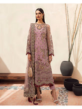 Load image into Gallery viewer, GULAAL | EID LUXURY FORMALS 2022 | Simaar Lavender Chiffon Pakistani designer dress is available @lebaasonline. The Pakistani Wedding dresses of Maria B, Gulaal can be customized for Bridal/party wear. Get express shipping in UK, USA, France, Germany for Asian Outfits USA. Maria B Sale online can be availed here!!