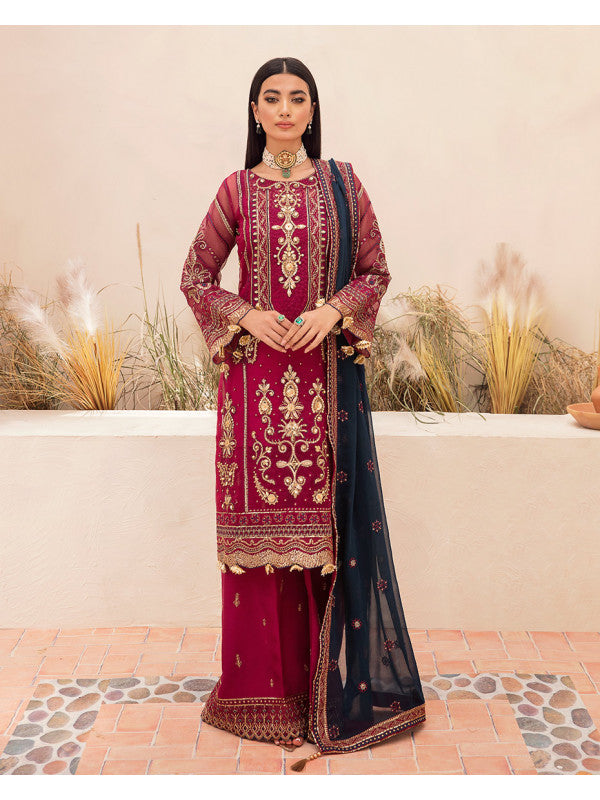 GULAAL | EID LUXURY FORMALS 2022 | Reem Baraat Chiffon Pakistani designer dress is available @lebaasonline. The Pakistani Wedding dresses of Maria B, Gulaal can be customized for Bridal/party wear. Get express shipping in UK, USA, France, Germany for Asian Outfits USA. Maria B Sale online can be availed here!!