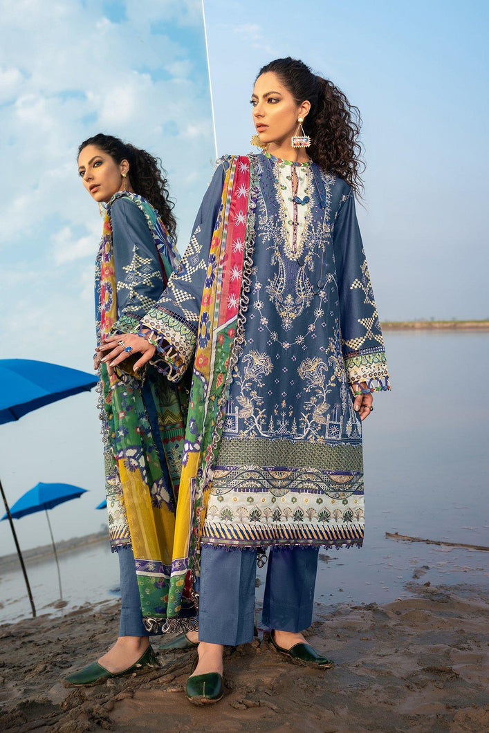 Buy Baroque Embroidered Summer Collection 2021 | Leadwort Blue Dress at exclusive price. Shop Pakistani outfits of BAROQUE LAWN, Pakistani designer dress for Evening wear available at LEBAASONLINE on SALE prices Get the latest Pakistani designer clothes unstitched and ready to wear eid dresses in Austria, Spain & UK