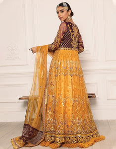 Buy Emaan Adeel Lamour Luxury Chiffon Collection '21 | LR-10 Yellow Chiffon dress from our lebasonline. We have various top Pakistani designer dresses in UK such as imrozia UK Maria b lawn 2021 You can get customized Pakistani wedding dresses for evening wear Get your pakistani wedding outfit in USA from lebaasonline