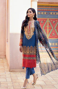 Buy ALZOHAIB | AZ-FESTIVE HUES' PREMIUM COLLECTION'2021 Blue Dress at Lebaasonline Pakistani Clothes @ best price- SALE ! Shop PAKISTANI DESIGNER DRESSES IN UK MARIA B MPRINT, IMROZIA, Pakistani Boutique Clothes Online UK for Evening, Pakistani Bridal Wear. Indian & by ALZOHAIB in the UK & USA at LebaasOnline.