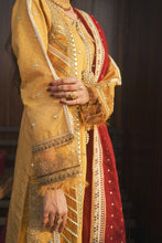 Load image into Gallery viewer, Qalamkar Luxury Festive Lawn 2021 | FX-10 Yellow Lawn dress is exclusively suitable for Summer wedding season. Lebasonline is the largest stockist of Pakistani boutique dresses such as Qalamkar Sobia Nazir Maria B various Pakistani Bridal dresses in UK. You can get your outfit customized in UK, USA from Lebaasonline