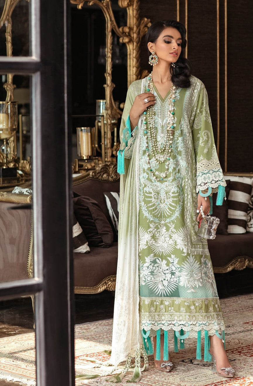 Buy Sana Safinaz Luxury Lawn 2021 | 14B Green Pakistani Lawn Suits at exclusive prices online The various Women's PARTY WEAR DRESSES 2020 PAKISTANI are in trend these days in Asian clothes Sana Safinaz Luxury Lawn 2021 PAKISTANI SUITS UK LAWN MARIA B Readymade are easily available on our official website Lebaasonline