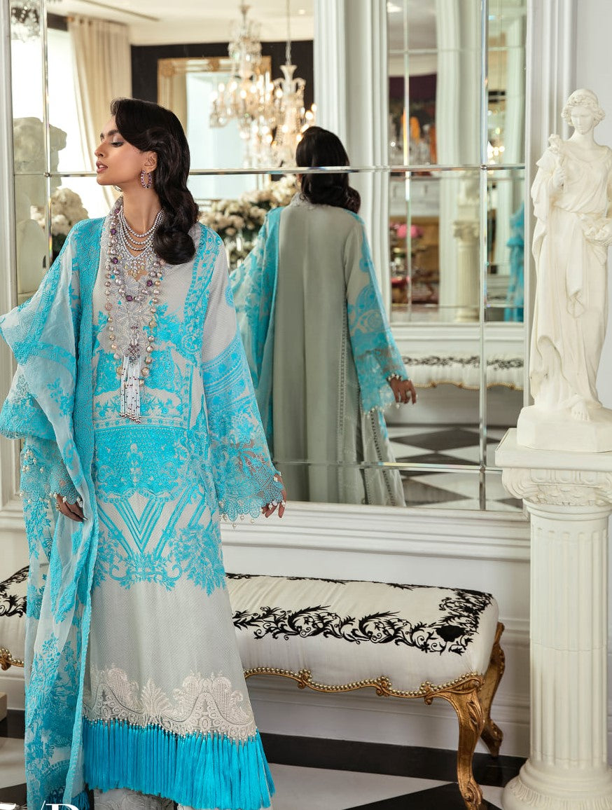 Buy Sana Safinaz Luxury Lawn 2021 | 15B Blue Pakistani Lawn Suits at exclusive prices online The various Women's mehndi outfit are in trend these days in Asian clothes Sana Safinaz Luxury Lawn 2021 PAKISTANI BOUTIQUE MARIA B Readymade PAKISTANI DESIGNER CLOTHES are easily available on our official website Lebaasonline