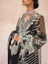 Load image into Gallery viewer, Buy  Nura - Luxury Festive 21 | 2 Black Chiffon festive Eid collection dresses from our official website. The Sana Safinaz 2021 Eid chiffon collection is trending these day Sana Safinaz 2021 Maria b Eid collection 2021 asim jofa 2021 all available in unstitched and customized Buy Eid dress from Lebaasonline in UK, USA