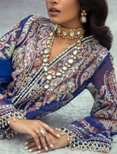 Load image into Gallery viewer, Buy  Nura - Luxury Festive 21 | 3Blue Chiffon festive Eid collection dresses from our official website. The Sana Safinaz 2021 Eid chiffon collection is trending these day Sana Safinaz 2021 Maria b Eid collection 2021 asim jofa 2021 all available in unstitched and customized Buy Eid dress from Lebaasonline in UK, USA
