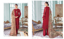 Load image into Gallery viewer, AFROZEH LA FUCHSIA COLLECTION &#39;21 | CORAL MIST-05 Maroon Luxury Chiffon Collection from our official website This wedding flaunt with beautiful masterpiece of Afrozeh La Fuchsia Collection. We, the largest stockists of Afrozeh La Fuchsia Maria B Get unstitched and customized pakistani dress in UK, USA from Lebaasonline