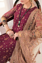 Load image into Gallery viewer, Buy BAROQUE CHANTELLE &#39;22 | maroon color available in Next day shipping @Lebaasonline. We are the Largest Baroque Designer Suits in London UK with shipping worldwide including UK, Canada, Norway, USA. The Pakistani Wedding Chiffon Suits USA can be customized. Buy Baroque Suits online in Germany on SALE!