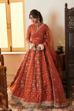 Load image into Gallery viewer, QALAMKAR | FORMALS 2022 | MEHAR Rust Pakistani designer suits online available @lebasonline. We are the largest stockists of Maria B, Qalamkar Q line 2022 collection. The Asian outfits UK for Wedding can be customized in Gharara suits. Express shipping is available in UK, USA, France, Belgium for Maria B Sale