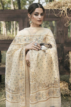 Load image into Gallery viewer, Buy Qalamkar Winter Shawl Collection | KK-10 Ivory Cream color shawl Winter Wedding Dresses UK @lebaasonline. The Winter Shawl UK include various brands such as Maria B, Qalamkar wedding dress online UK. Get yours customized for Evening, Party Wear or Wedding dresses online USA, UK, France at Lebaasonline only.