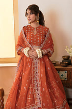 Load image into Gallery viewer, QALAMKAR | FORMALS 2022 | MEHAR Rust Pakistani designer suits online available @lebasonline. We are the largest stockists of Maria B, Qalamkar Q line 2022 collection. The Asian outfits UK for Wedding can be customized in Gharara suits. Express shipping is available in UK, USA, France, Belgium for Maria B Sale