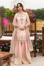 Load image into Gallery viewer, QALAMKAR | FORMALS 2022 | MEHEK Pink Pakistani designer suits online available @lebasonline. We are the largest stockists of Maria B, Qalamkar Q line 2022 collection. The Asian outfits UK for Wedding can be customized in Gharara suits. Express shipping is available in UK, USA, France, Belgium for Maria B Sale