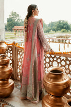 Load image into Gallery viewer, GISELE | SHAGUN WEDDING COLLECTION &#39;21 | NOOR JEHAN Pink dresses exclusively available @lebaasonline. Gisele Pakistani Designer Dresses in UK Online, Maria B is available with us. Buy Gisele Clothing Pakistan for Pakistani Bridal Outfit look. The dresses can be customized in UK, USA, France at Lebaasonline