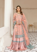Load image into Gallery viewer, Buy Akbar Aslam Wedding Formal Collection 2021 MOOREA Peach Dress at amazing prices. Buy Wedding collection, casual wear, Maria b M Print luxury original dresses, fully stitched at UK &amp; USA with extremely fine embroidery, Evening Party wear, Gulal Wedding collection from LebaasOnline - PAKISTANI Clothes SALE’ 21