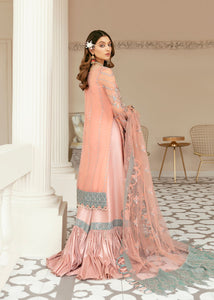 Buy Akbar Aslam Wedding Formal Collection 2021 MOOREA Peach Dress at amazing prices. Buy Wedding collection, casual wear, Maria b M Print luxury original dresses, fully stitched at UK & USA with extremely fine embroidery, Evening Party wear, Gulal Wedding collection from LebaasOnline - PAKISTANI Clothes SALE’ 21
