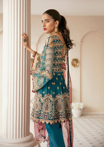 Buy Akbar Aslam Wedding Formal Collection 2021 DALE Blue Dress at amazing prices. Buy Wedding collection, casual wear, Maria b M Print luxury original dresses, fully stitched at UK & USA with extremely fine embroidery, Evening Party wear, Gulal Wedding collection from LebaasOnline - PAKISTANI Clothes SALE’ 21