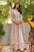 Load image into Gallery viewer, QALAMKAR | FORMALS 2022 | MAHA White Pakistani designer suits online available @lebasonline. We are the largest stockists of Maria B, Qalamkar Q line 2022 collection. The Asian outfits UK for Wedding can be customized in Gharara suits. Express shipping is available in UK, USA, France, Belgium for Maria B Sale