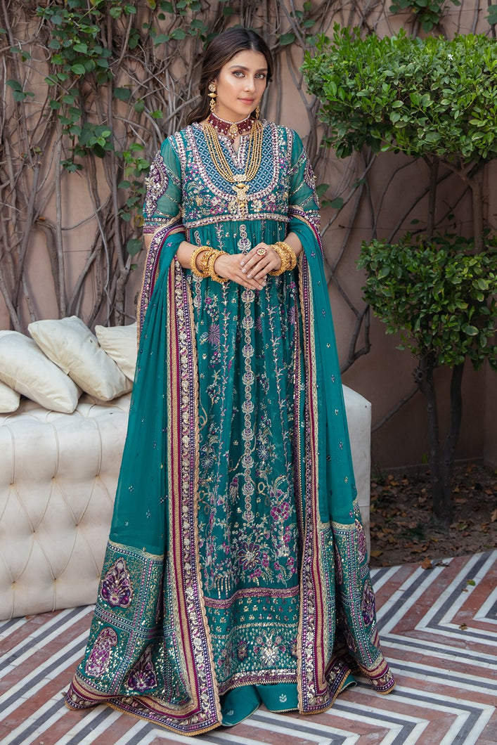 AFROZEH BRIDAL COLLECTION | HAYAT | KHIRAD Teal Afrozeh Wedding Collection 2021. Get Afrozeh Wedding Collection 2021 for Indian & Pakistani Brides UK @lebaasonline. The Pakistani Wedding Dresses online UK can be customized here. Get your dress at doorstep in UK, USA, France, Birmingham from Lebassonline