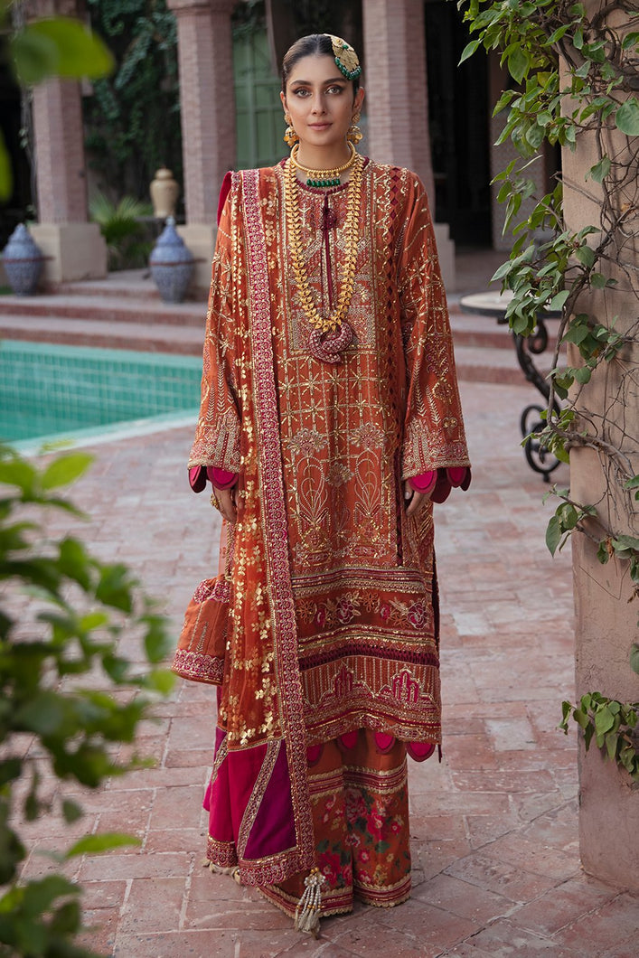 AFROZEH BRIDAL COLLECTION | HAYAT | DAR E JAAN Rust Afrozeh Wedding Collection 2021. Get Afrozeh Wedding Collection 2021 for Indian & Pakistani Brides UK @lebaasonline. The Pakistani Wedding Dresses online UK can be customized here. Get your dress at doorstep in UK, USA, France, Birmingham from Lebassonline