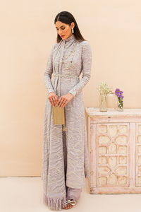 Buy Suffuse Pret '21 | THISTLE Silver Dress of Pakistani designer collection. We are the largest stockists of Pakistani brands such as Suffuse Maria b, Sobia Nazir pk. Get Pakistani boutique dresses in UK unstitched/customized for Party wear. The pakistani bridal dresses are available in UK, USA from lebaasonline