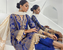 Load image into Gallery viewer, Kurnool Collection &#39;21 by Sana Safinaz - 4B Royal Blue Dress is exclusively available on Lebasonline. We have various pakistani designer brands such as Sana Safinaz, Maria B Asim Jofa readily available in unstitched/customized for Party wear, evening wear Get your pakistani designer dresses in UK, USA from Lebaasonline